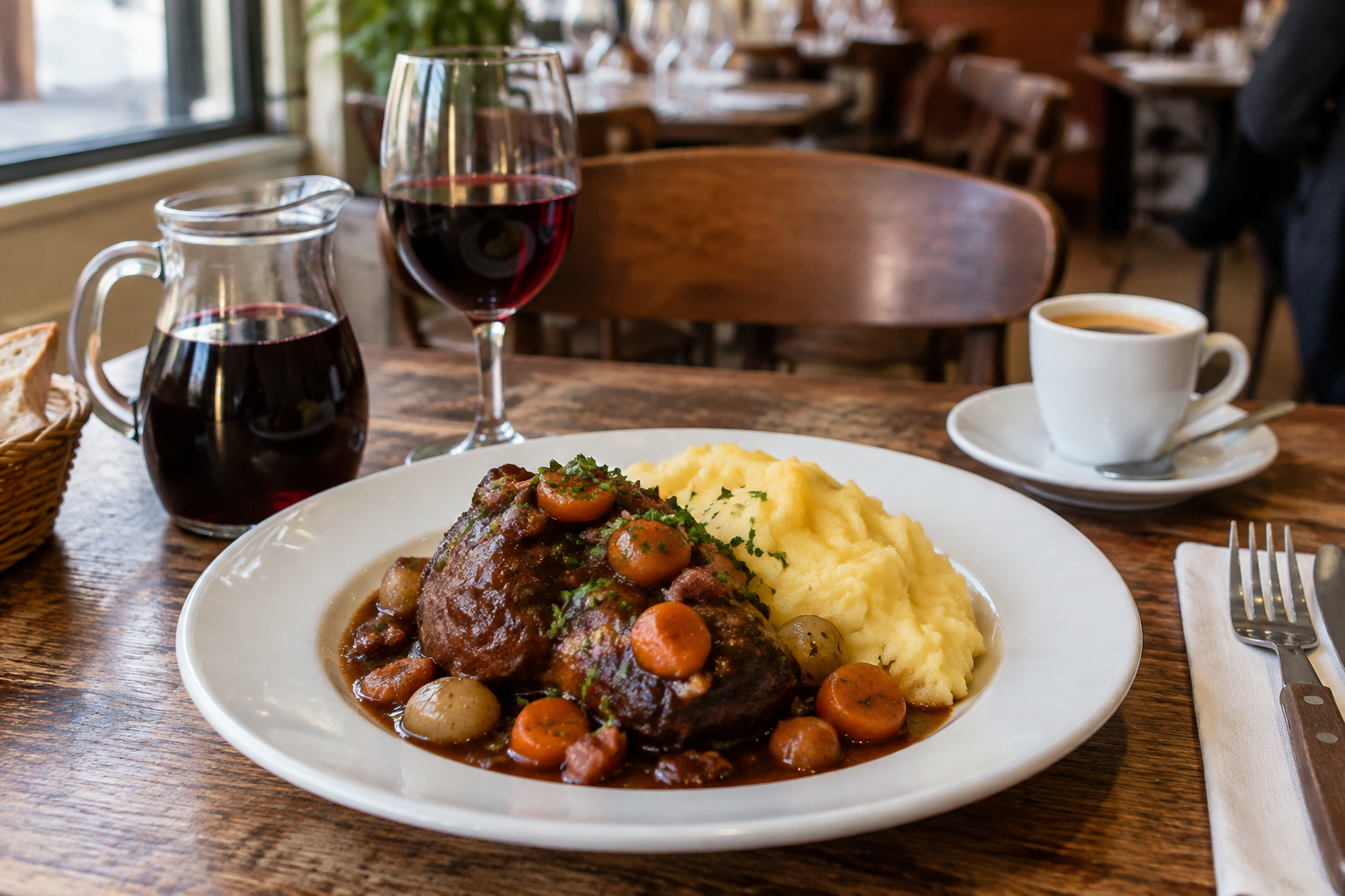 ¼ de vin et café inclus